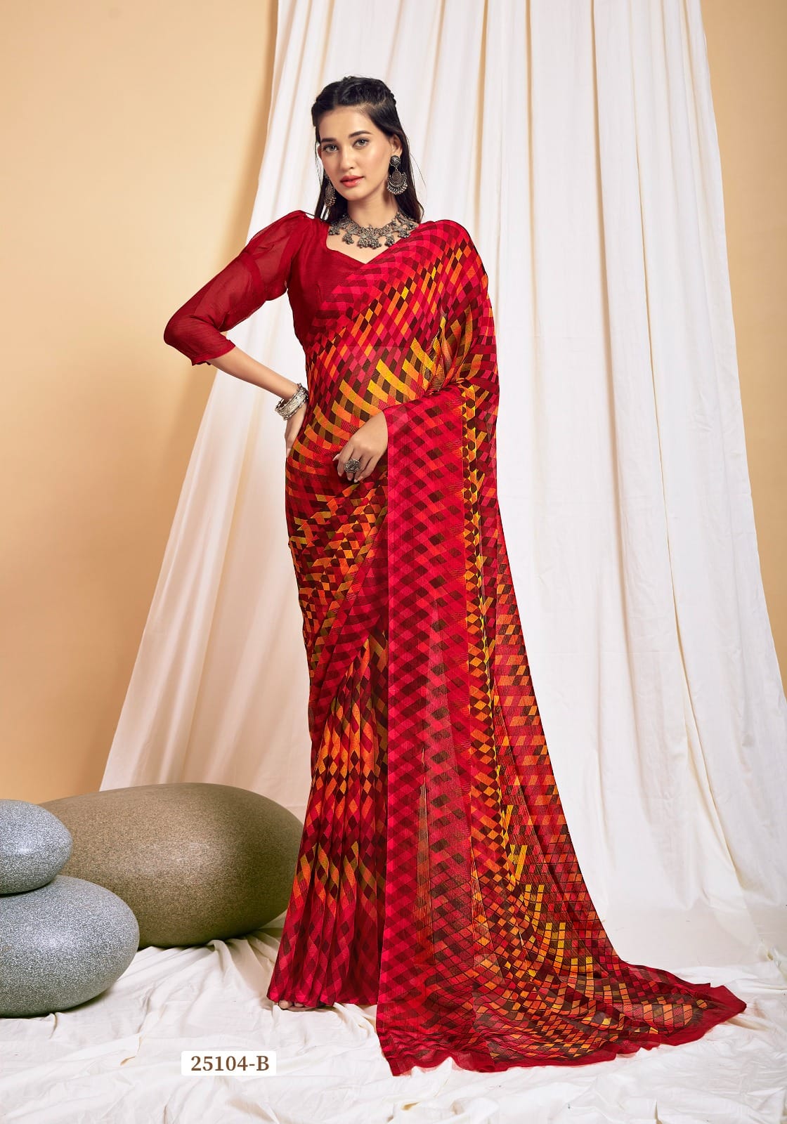 Ruchi Star Chiffon 125 soft Chiffon Saree Collection

